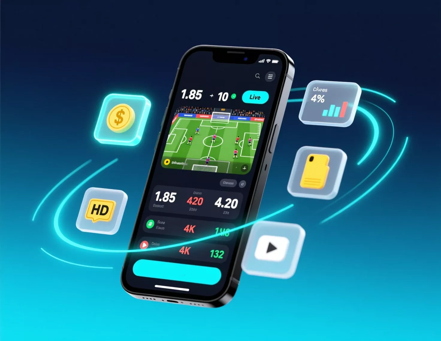 Révolution du pari mobile avec smartphone affichant application bookmaker moderne en 2025