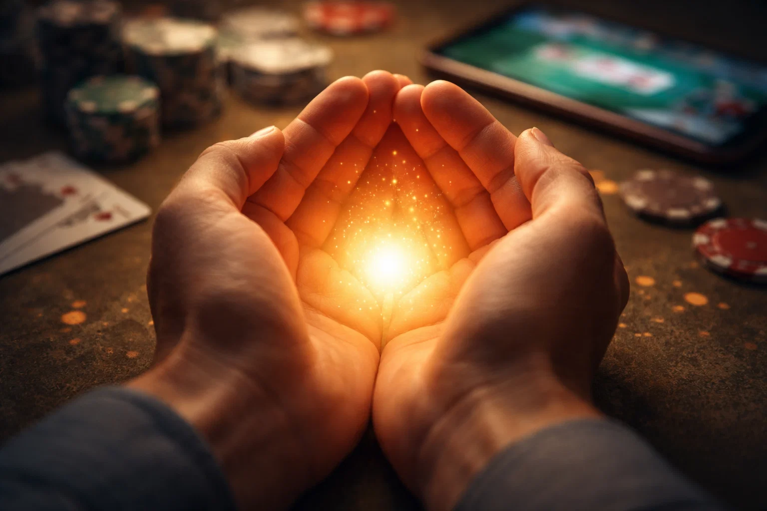 Mains protectrices symbolisant la protection des joueurs dans les paris sportifs