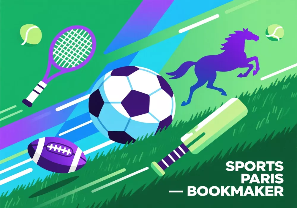 Collage dynamique des sports populaires britanniques : football, tennis, courses hippiques, rugby et cricket