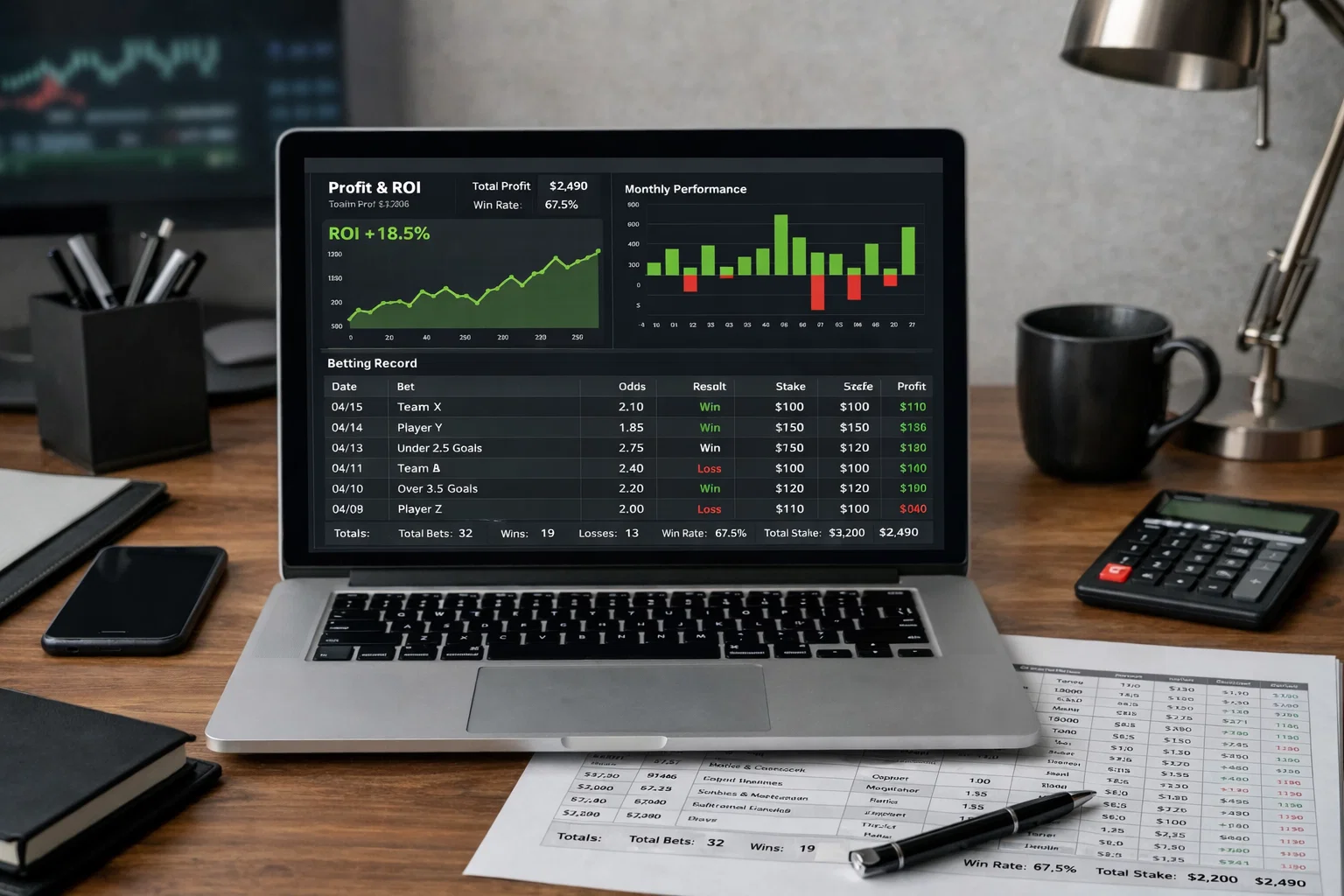 Analyse de données et graphiques de performance pour le value betting